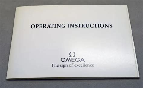 omega watch manual i 3|Omega Watch operating instructions.